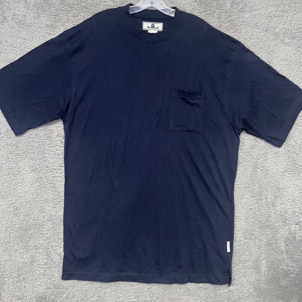 VTG Official Jimmy Jazz T Shirt Men's Size XL Blue Blank Pocket NYC Y2K Fit Tee
